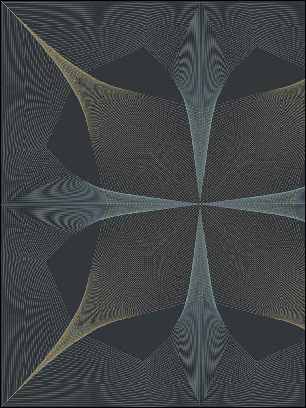 Radius Geometric fabric in navy color - pattern number 2902-25526 - by A Street Prints in the Theory collection