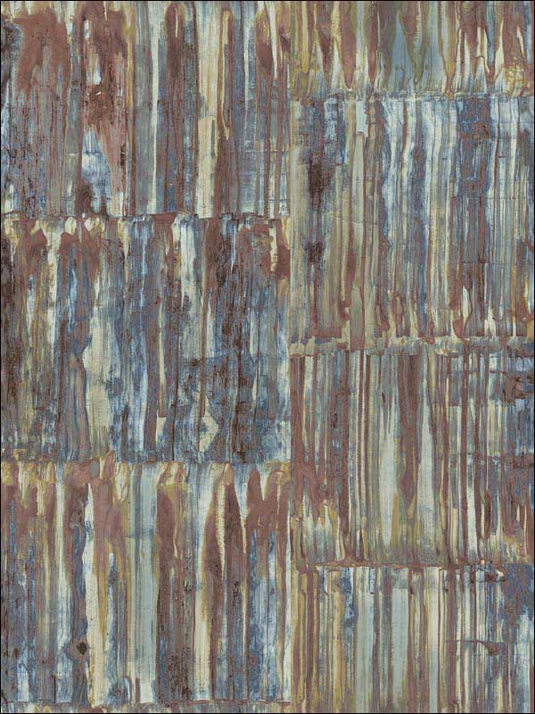 Chavez Faux Metal Panels fabric in multicolor color - pattern number 2922-24064 - by A Street Prints in the Trilogy collection