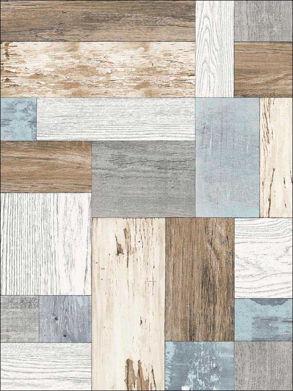 Knock on Wood Distressed wallpaper in multicolor color - pattern number 2922-25384 - by A Street Prints in the Trilogy collection
