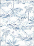 Lagoon Scenic Island fabric in blue color - pattern number 3120-12074 - by Chesapeake in the Sanibel collection