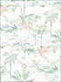 Lagoon Scenic Island fabric in teal color - pattern number 3120-12075 - by Chesapeake in the Sanibel collection