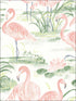 Everglades Flamingos fabric in coral color - pattern number 3120-13601 - by Chesapeake in the Sanibel collection