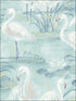 Everglades Flamingos fabric in aqua color - pattern number 3120-13604 - by Chesapeake in the Sanibel collection