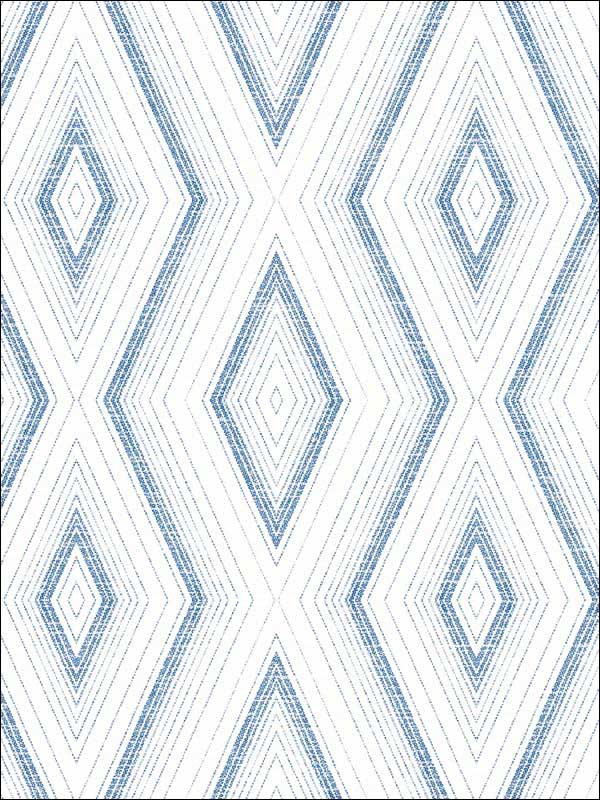 Santa Cruz Geometric fabric in blue color - pattern number 3120-13664 - by Chesapeake in the Sanibel collection