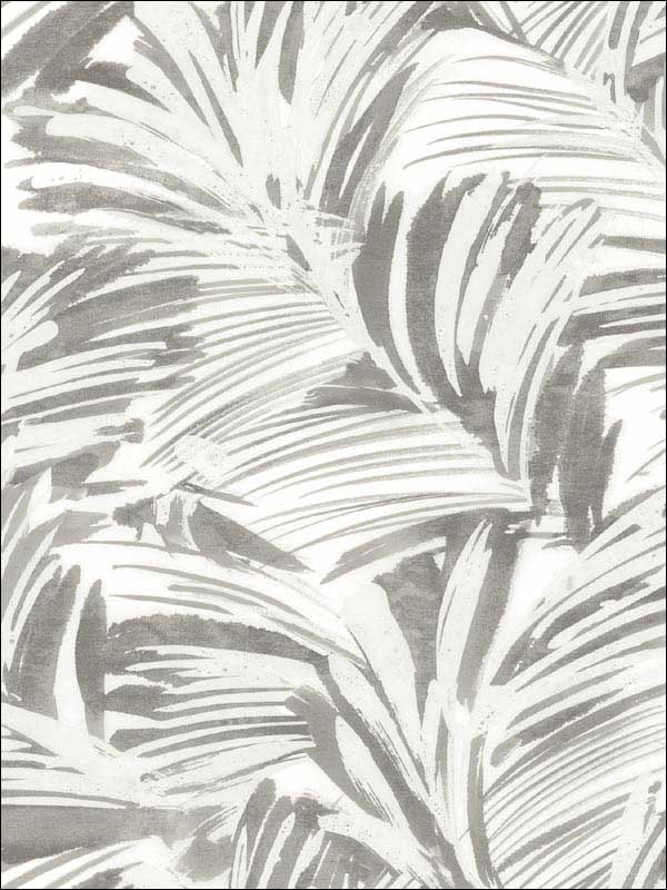 Chaparral Fronds wallpaper in grey color - pattern number 3120-13713 - by Chesapeake in the Sanibel collection