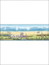 Barnstable Seaside Portrait fabric in blue color - pattern number 3120-20021B - by Chesapeake in the Sanibel collection