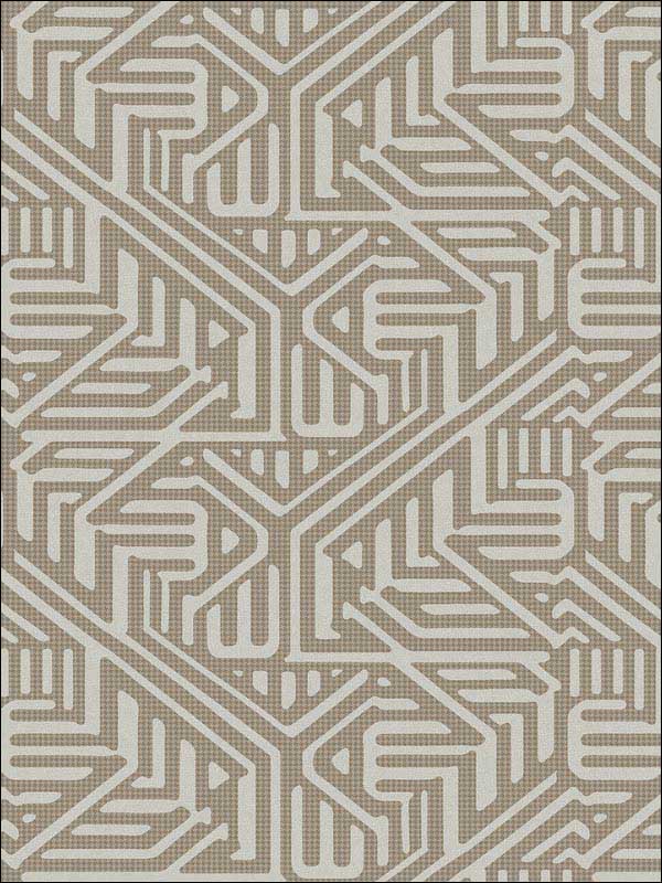 Nambiti Geometric fabric in brown color - pattern number 2949-60609 - by A Street Prints in the Imprint collection