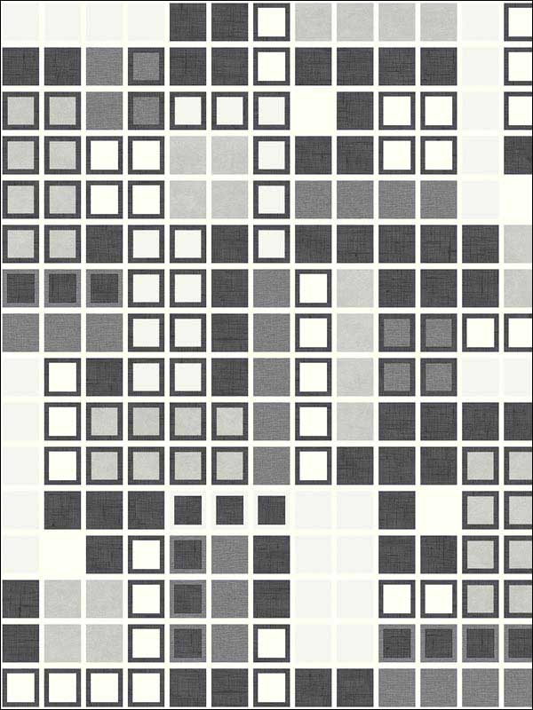 Bantry Geometric wallpaper in black color - pattern number 2949-60700 - by A Street Prints in the Imprint collection