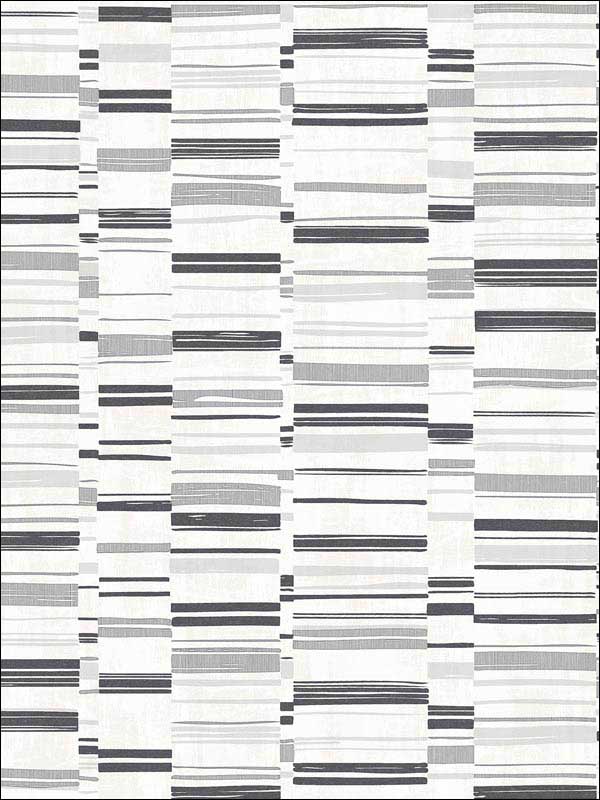 Fresnaye Linen Stripe wallpaper in black color - pattern number 2949-60812 - by A Street Prints in the Imprint collection
