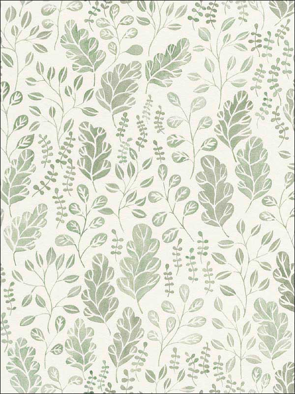 Isha Leaf wallpaper in green color - pattern number 2948-27014 - by A Street Prints in the Spring collection