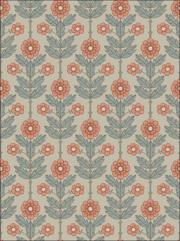Aya Floral wallpaper in beige color - pattern number 2948-28006 - by A Street Prints in the Spring collection
