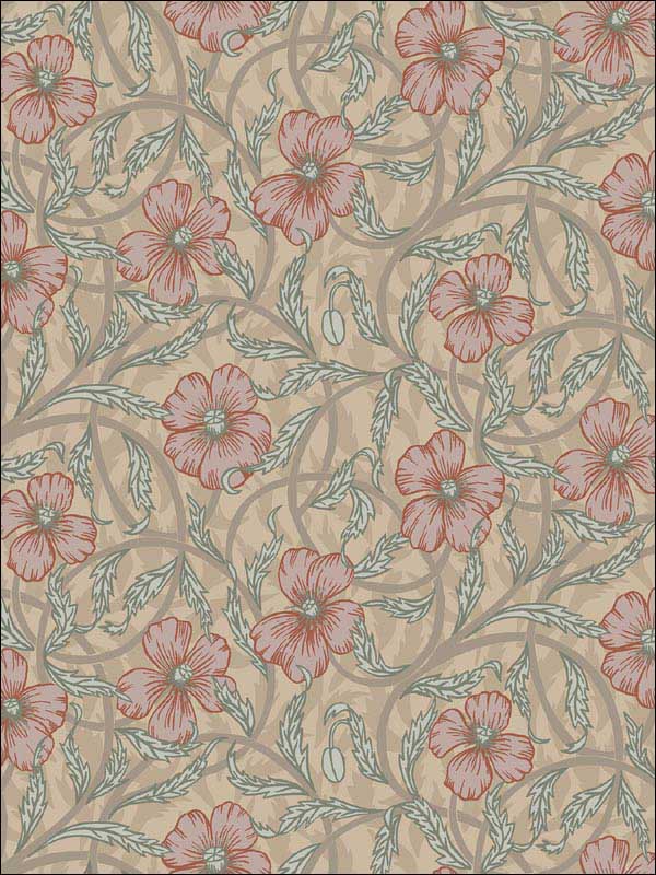 Imogen Floral wallpaper in light brown color - pattern number 2948-28026 - by A Street Prints in the Spring collection