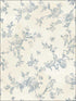 French Nightingale Trail fabric in blue color - pattern number 2904-02192 - by Brewster in the Fresh Start Kitchen and Bath collection