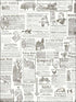 Underwood Newspaper fabric in brown color - pattern number 2904-13082 - by Brewster in the Fresh Start Kitchen and Bath collection