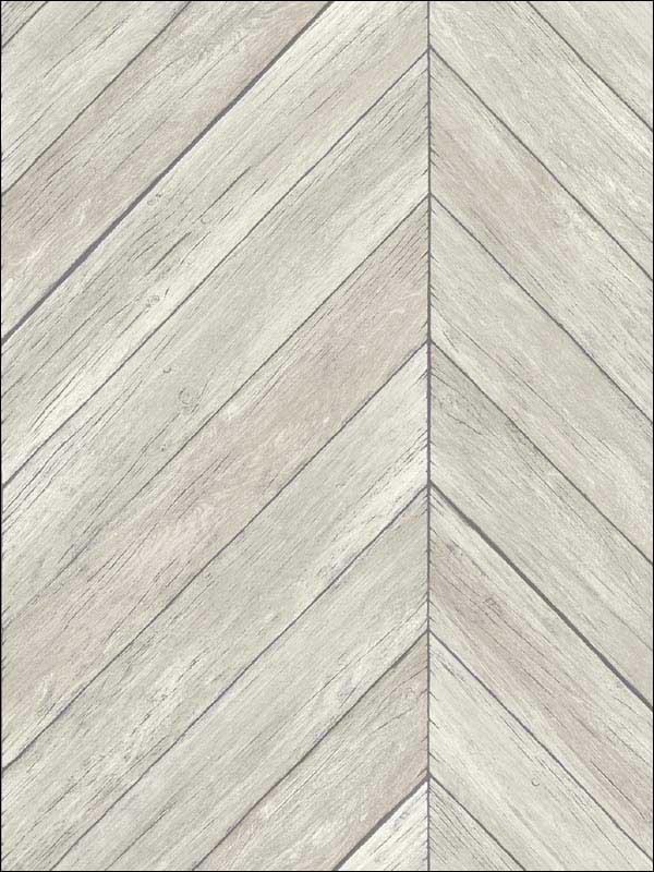 Parisian Chevron Wood wallpaper in dove color - pattern number 2904-24005 - by Brewster in the Fresh Start Kitchen and Bath collection