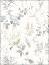 Imperial Garden Botanical wallpaper in light grey color - pattern number 2904-24172 - by Brewster in the Fresh Start Kitchen and Bath collection