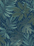 Nocturnum Leaves wallpaper in dark blue color - pattern number 2904-24201 - by Brewster in the Fresh Start Kitchen and Bath collection