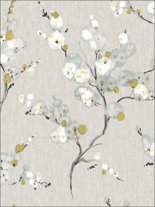 Bliss Floral wallpaper in blue color - pattern number 2904-24308 - by Brewster in the Fresh Start Kitchen and Bath collection