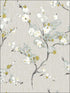 Bliss Floral wallpaper in blue color - pattern number 2904-24308 - by Brewster in the Fresh Start Kitchen and Bath collection