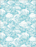 Surfside Shells wallpaper in aqua color - pattern number 2904-25688 - by Brewster in the Fresh Start Kitchen and Bath collection