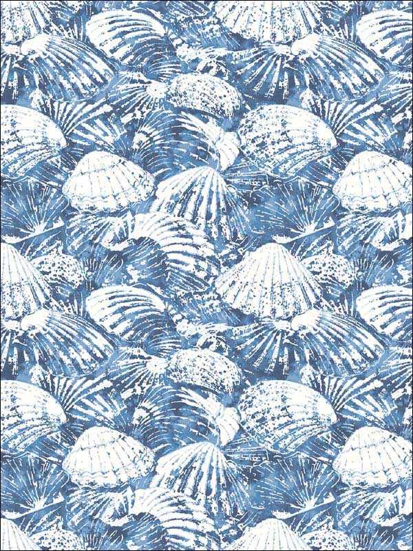 Surfside Shells wallpaper in blue color - pattern number 2904-25691 - by Brewster in the Fresh Start Kitchen and Bath collection