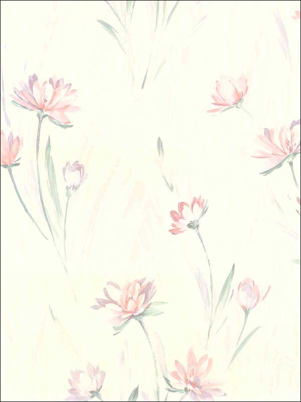 Gloria Floral wallpaper in eggshell color - pattern number 2904-37400 - by Brewster in the Fresh Start Kitchen and Bath collection