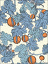 Frutto Proibito fabric in hyacinth and orange color - pattern number 114/1003.CS.0 - by Cole and Son in the Fornasetti Senza Tempo collection