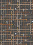 Bastoni fabric in charcoal color - pattern number 114/14028.CS.0 - by Cole and Son in the Fornasetti Senza Tempo collection