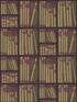 Ex Libris fabric in gold magenta color - pattern number 114/15031.CS.0 - by Cole and Son in the Fornasetti Senza Tempo collection