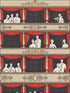 Teatro fabric in linen rouge color - pattern number 114/18037.CS.0 - by Cole and Son in the Fornasetti Senza Tempo collection