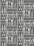 Cocktails fabric in soot snow color - pattern number 114/23045.CS.0 - by Cole and Son in the Fornasetti Senza Tempo collection