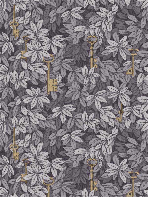 Chiavi Segrete wallpaper in sblue grey color - pattern number 114/26051.CS.0 - by Cole and Son in the Fornasetti Senza Tempo collection