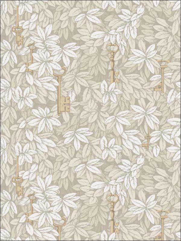 Chiavi Segrete wallpaper in parchment color - pattern number 114/26052.CS.0 - by Cole and Son in the Fornasetti Senza Tempo collection