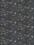 Macchine Volanti fabric in midnight color - pattern number 97/1002.CS.0 - by Cole and Son in the Fornasetti Senza Tempo collection