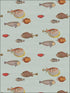 Acquario fabric in print room blue color - pattern number 97/10030.CS.0 - by Cole and Son in the Fornasetti Senza Tempo collection