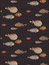 Acquario fabric in black and multi color - pattern number 97/10048.CS.0 - by Cole and Son in the Fornasetti Senza Tempo collection