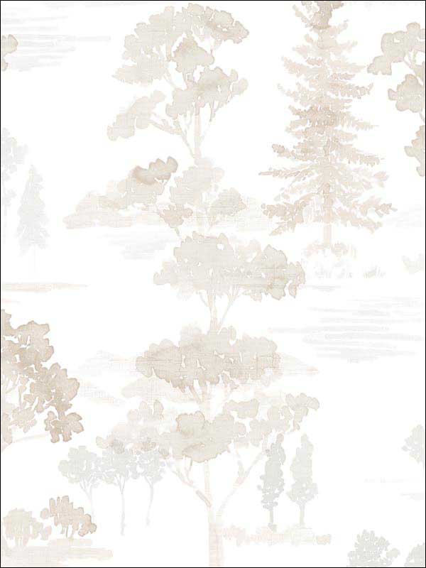 Forest fabric in beige grey white color - pattern number FW36828 - by Patton Norwall in the Fresh Watercolors collection