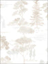 Forest fabric in beige grey white color - pattern number FW36828 - by Patton Norwall in the Fresh Watercolors collection