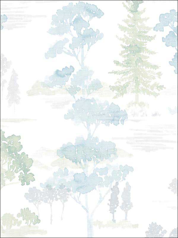 Forest fabric in blue green color - pattern number FW36829 - by Patton Norwall in the Fresh Watercolors collection