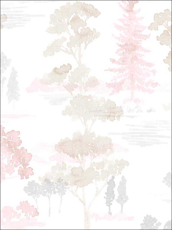 Forest fabric in pink beige lavender color - pattern number FW36830 - by Patton Norwall in the Fresh Watercolors collection
