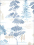 Forest fabric in beige blue color - pattern number FW36831 - by Patton Norwall in the Fresh Watercolors collection