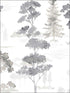 Forest fabric in black grey white color - pattern number FW36833 - by Patton Norwall in the Fresh Watercolors collection