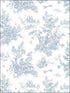 Toile fabric in blue color - pattern number AB27656 - by Patton Norwall in the Flourish collection