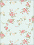Chic Rose fabric in turquoise rose red green color - pattern number AB27659 - by Patton Norwall in the Flourish collection