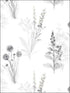 Flora fabric in grey black color - pattern number AB42443 - by Patton Norwall in the Flourish collection