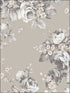 Grand Floral fabric in black ebony plum pink color - pattern number AF37701 - by Patton Norwall in the Flourish collection
