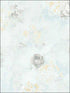 Morning Dew fabric in turquoise grey yellow color - pattern number AF37709 - by Patton Norwall in the Flourish collection