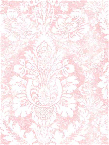 Valentine Damask fabric in pink color - pattern number AF37711 - by Patton Norwall in the Flourish collection