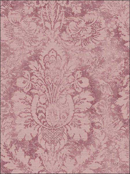Valentine Damask fabric in plum burgundy color - pattern number AF37712 - by Patton Norwall in the Flourish collection