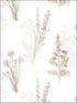 Flora fabric in pink khaki grey color - pattern number AF37715 - by Patton Norwall in the Flourish collection